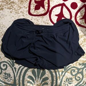 Black Athletic Skirt with Built-in Shorts